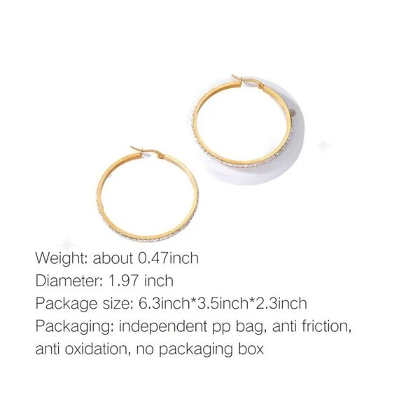Fashion Hoop Gold plated Earrings - Picture 5 of 5